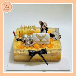 bánh bông lan trứng muối vuông