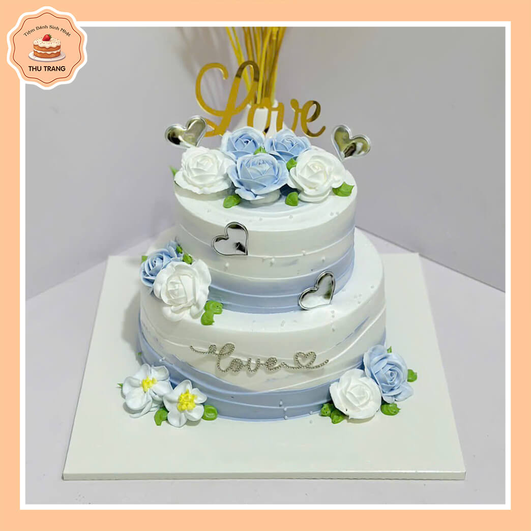 Mẫu bánh kem vắt hoa đẹp