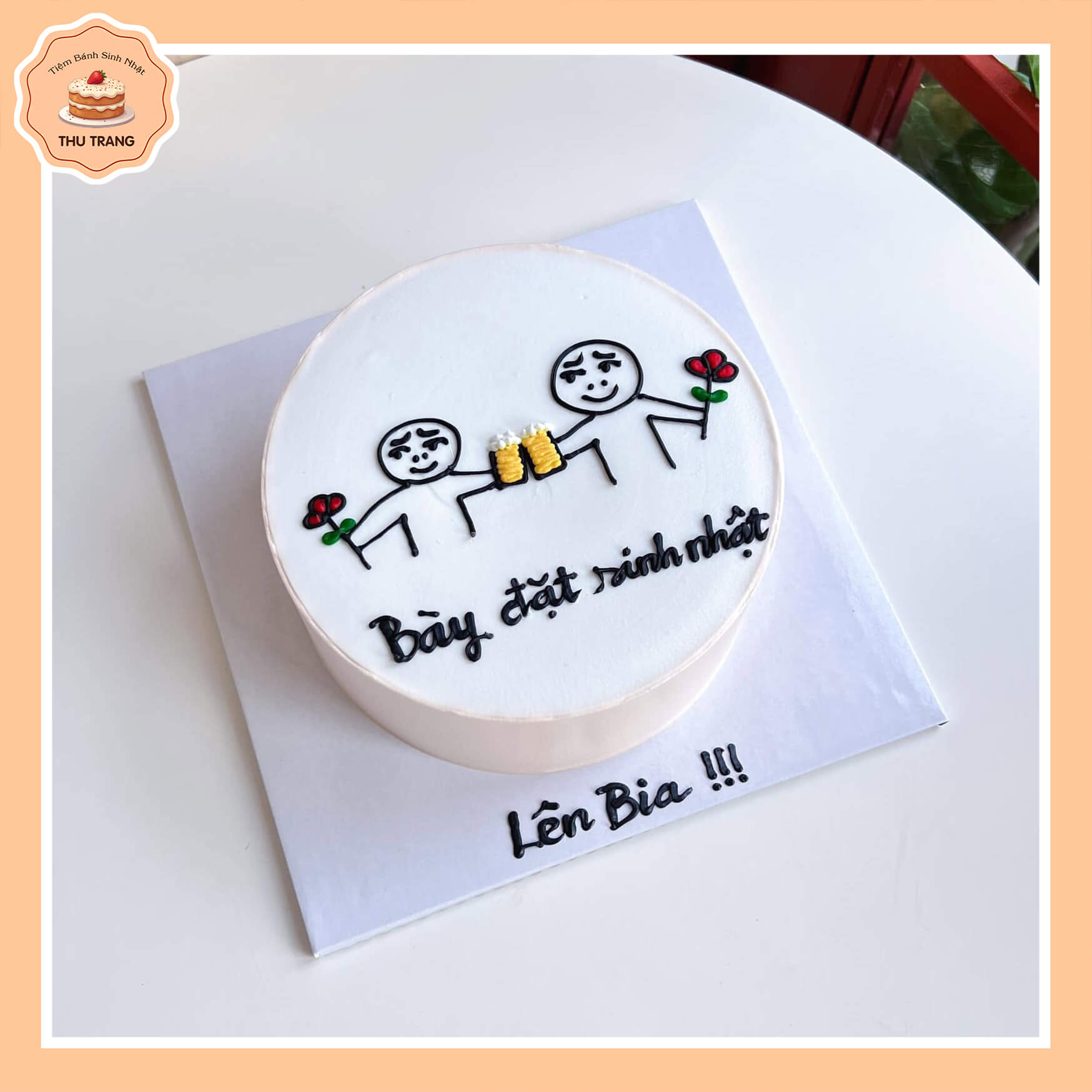 Mẫu bánh hài hước tặng bạn - Tiệm bánh sinh nhật Phước Long