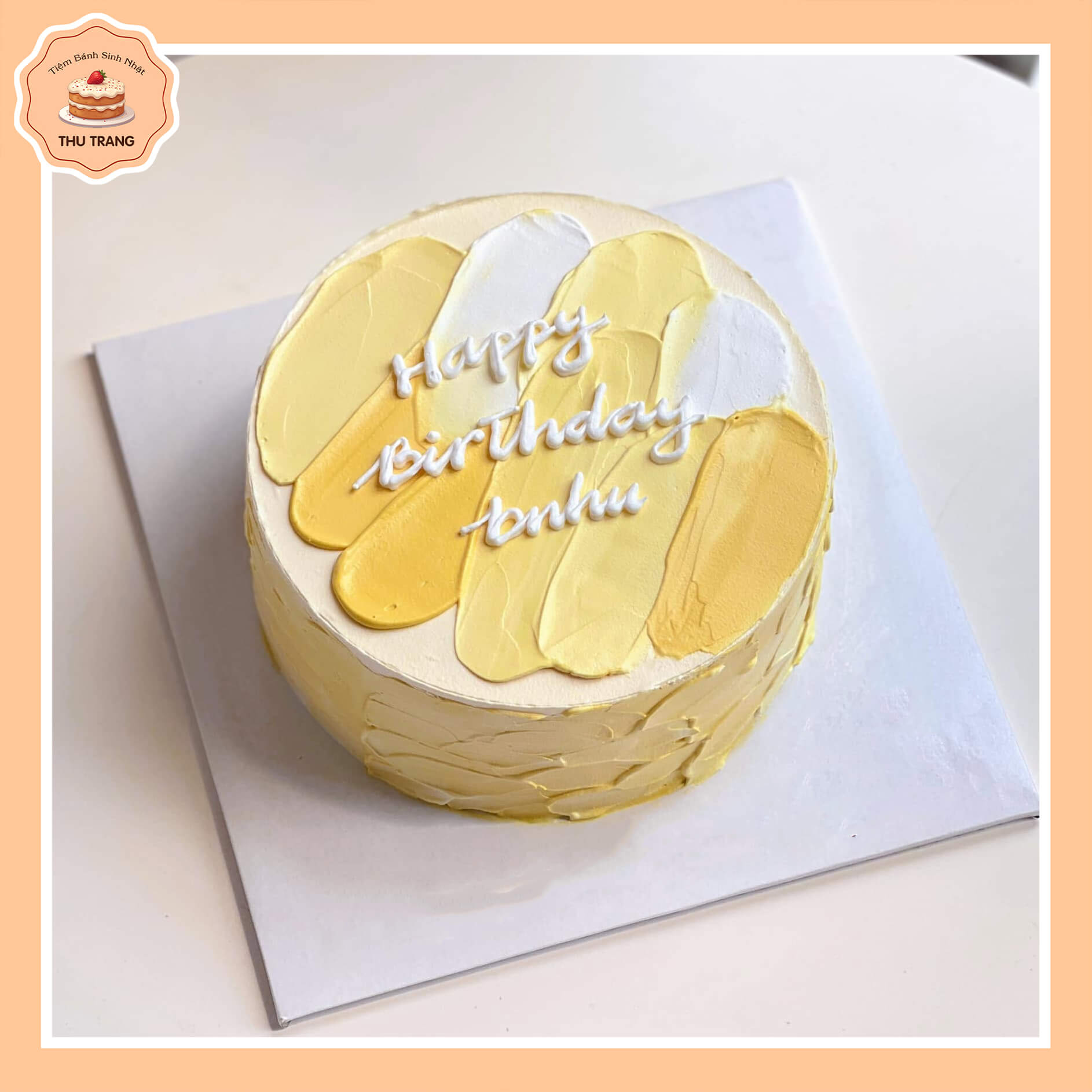 Mẫu bánh kem màu vàng đẹp