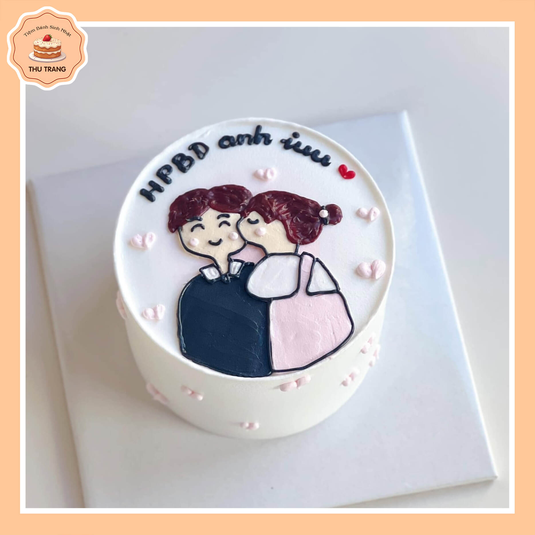 Mẫu bánh kem vẽ hình
