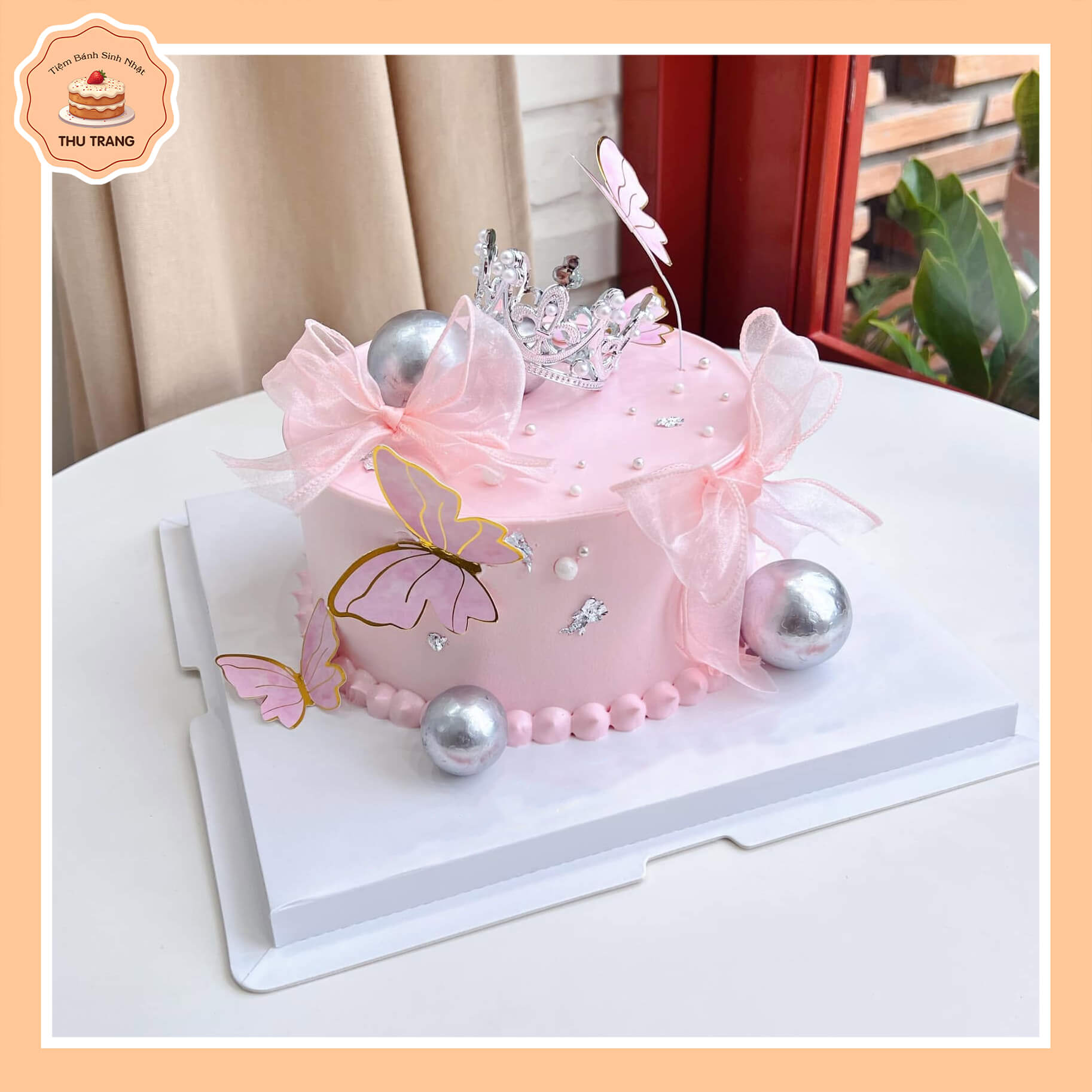 Tiệm bánh kem Hớn Quản - mẫu bánh màu hồng