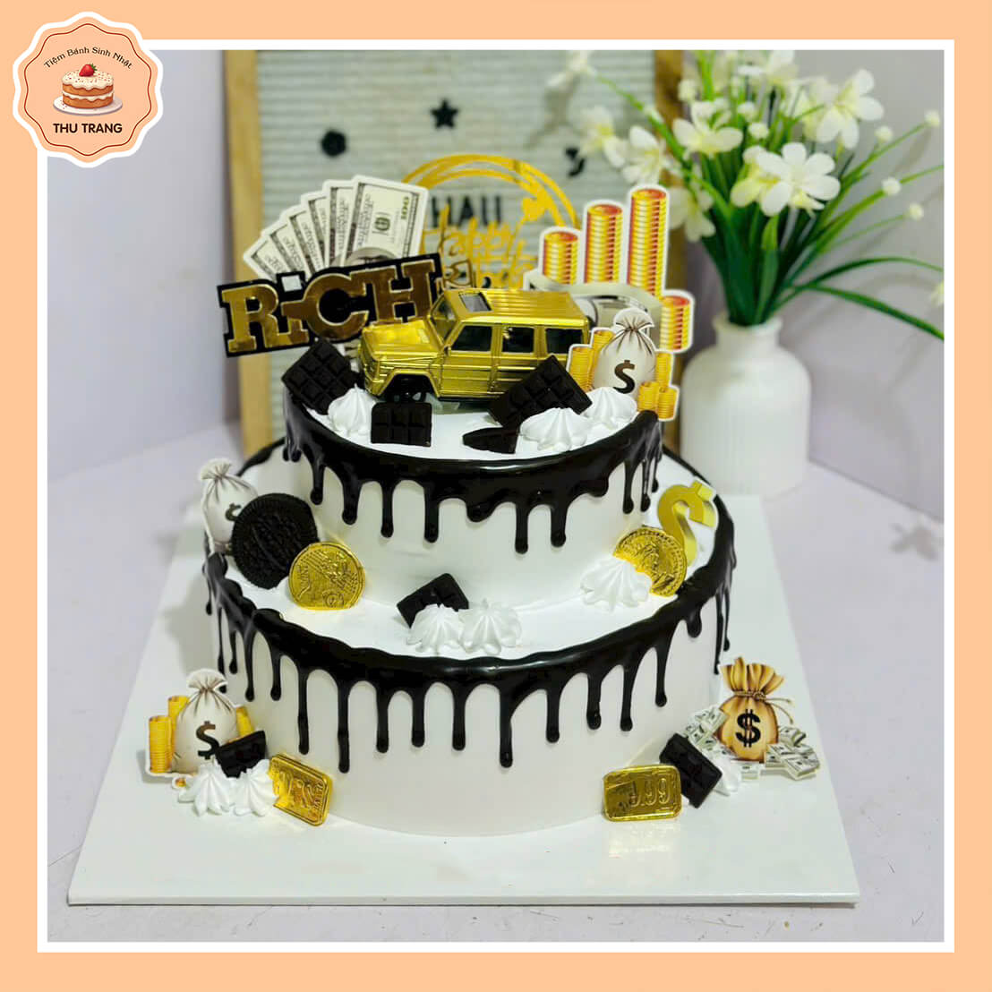 bánh kem tặng bố