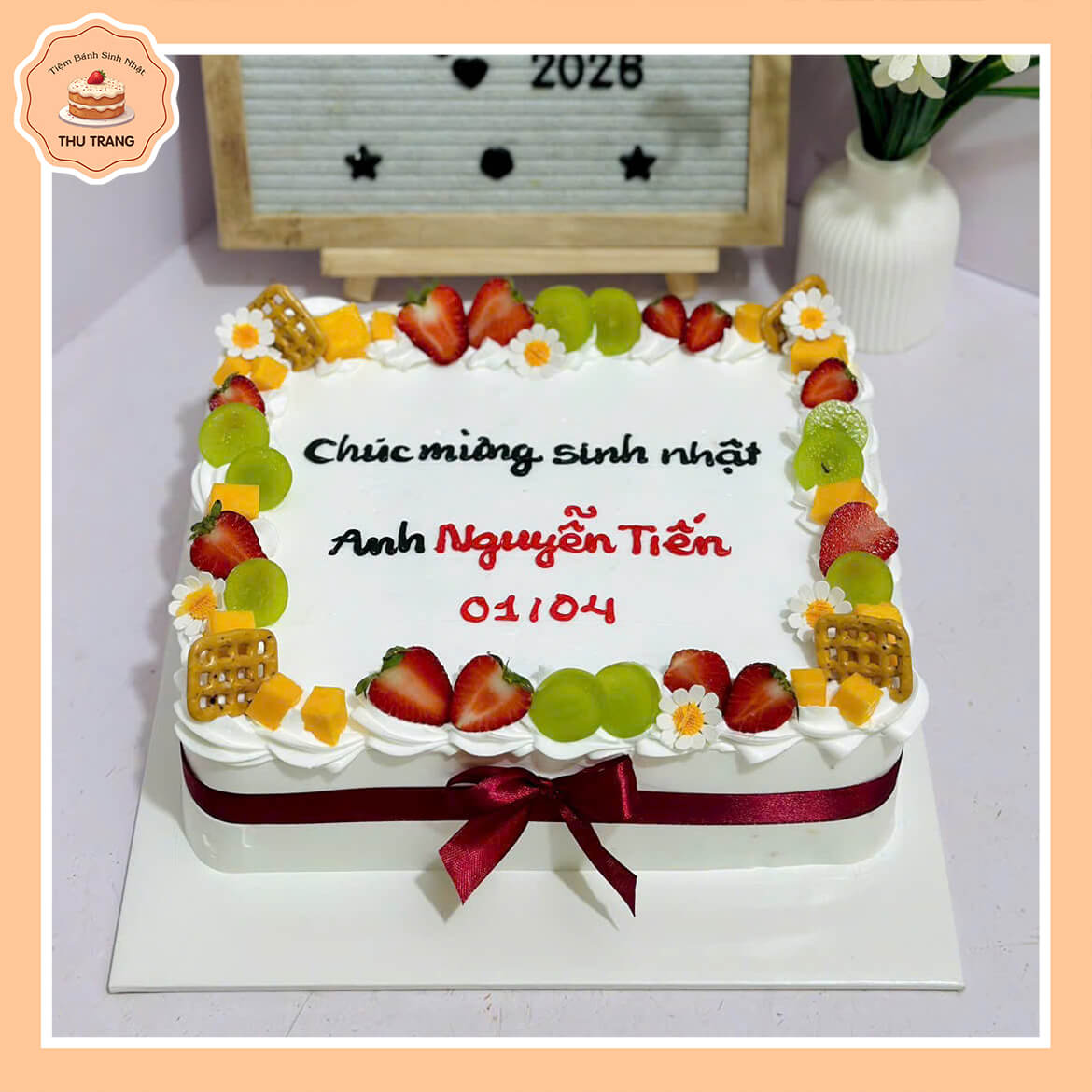 bánh kem tặng sếp