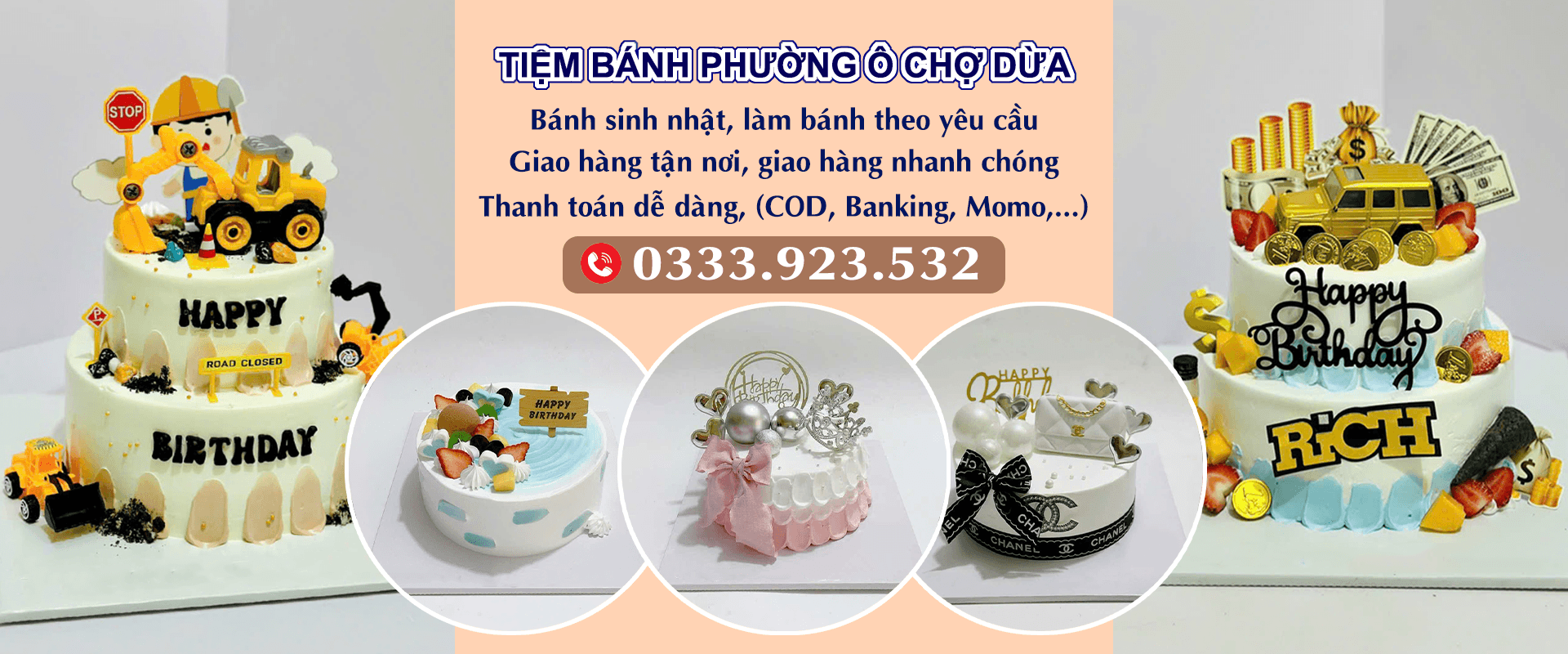 tiệm bánh kem phường Ô Chợ Dừa